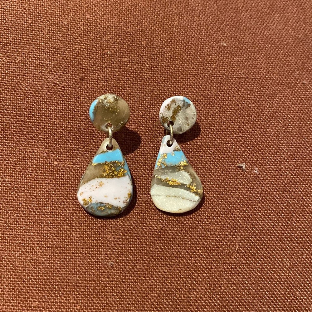 Hand made raindrop earrings